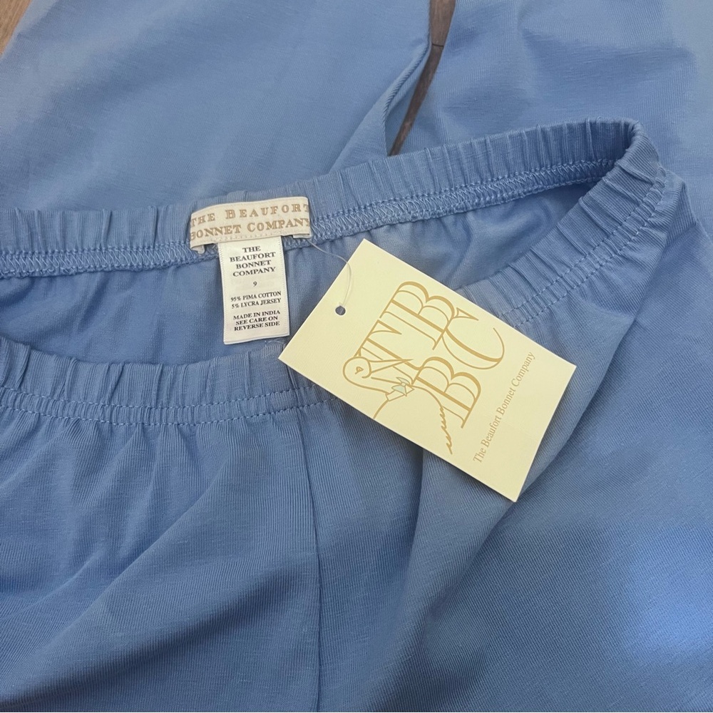 NWT The Beaufort Bonnet Company Girl's Blue Leggings Size 9 - Picture 3 of 3